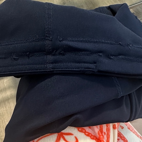 Lululemon 4 Pace Rival High Rise True Navy Crop Athletic Workout Women Leggings - Picture 11 of 13
